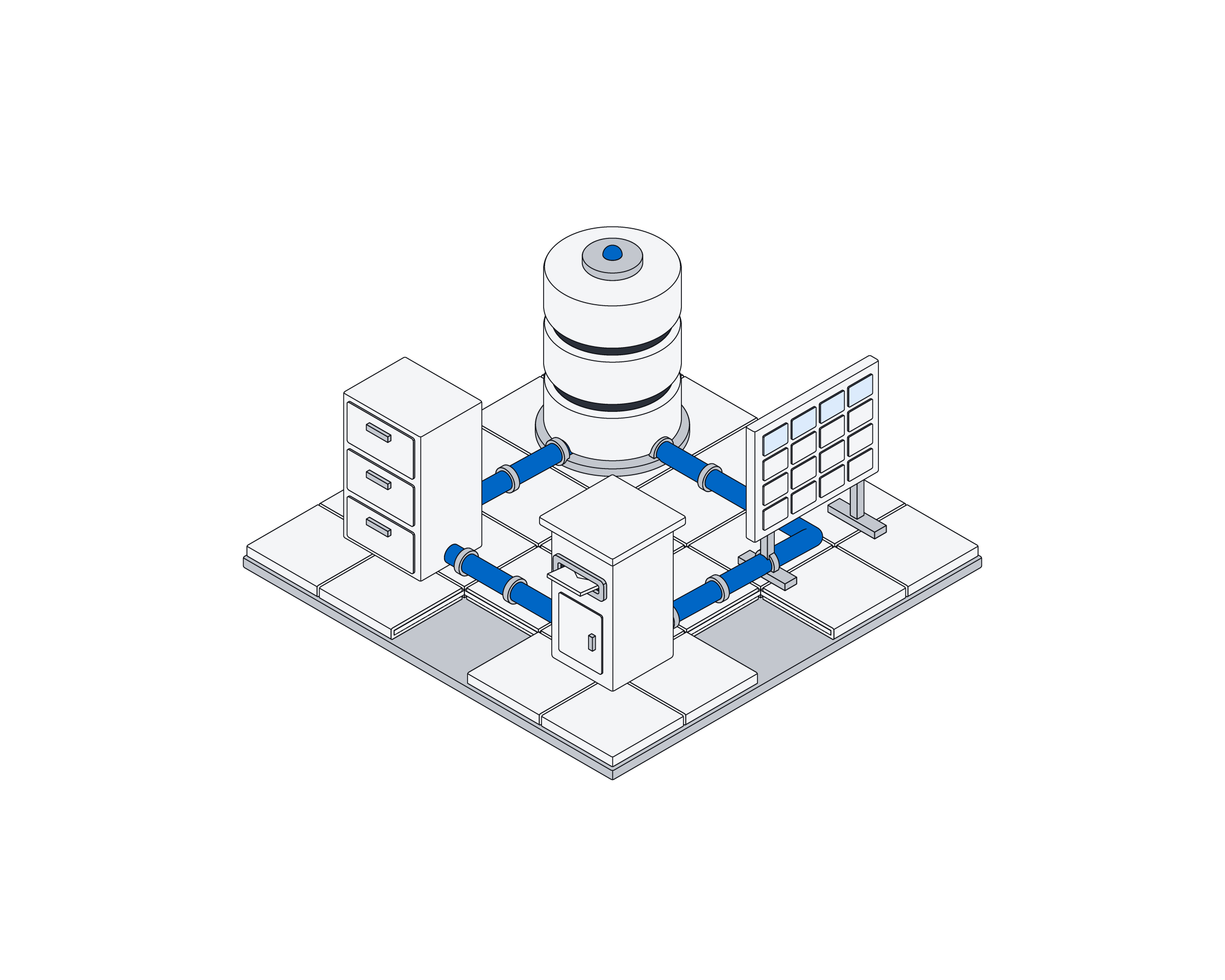 The four tools moving onto one shared platform, joined by one straight conduit